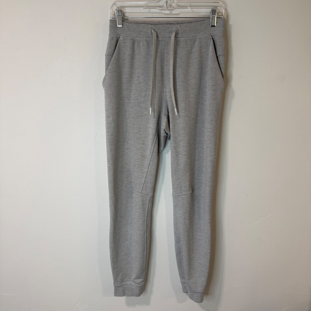 Lululemon Mens City Sweat Joggers S Grey Good Heathered Tapered Pants Stretch